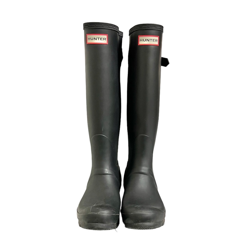 Hunter Women’s Original Tall Black Adjustable Rubber Rain Boots Size 7